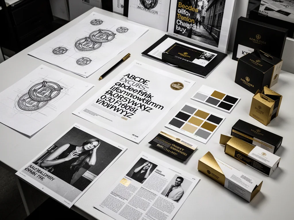 Graphic design and brand development workspace